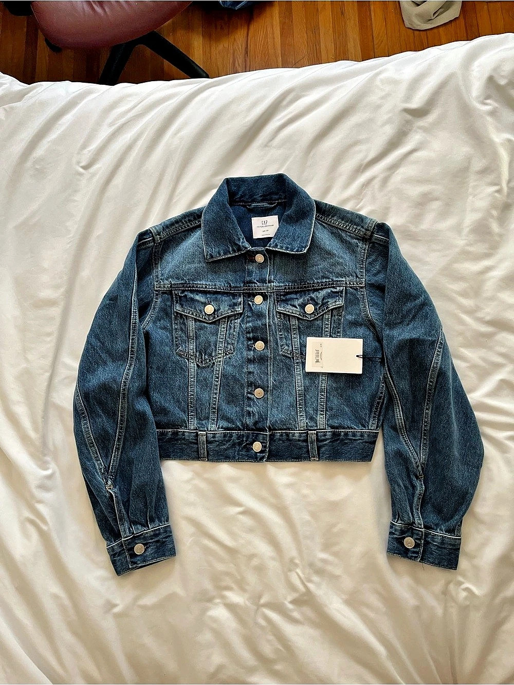 GAP x Victoria Beckham Relaxed Crop Denim Jacket